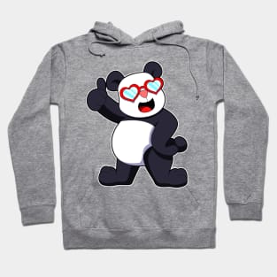 Panda with Heart as Glasses Hoodie